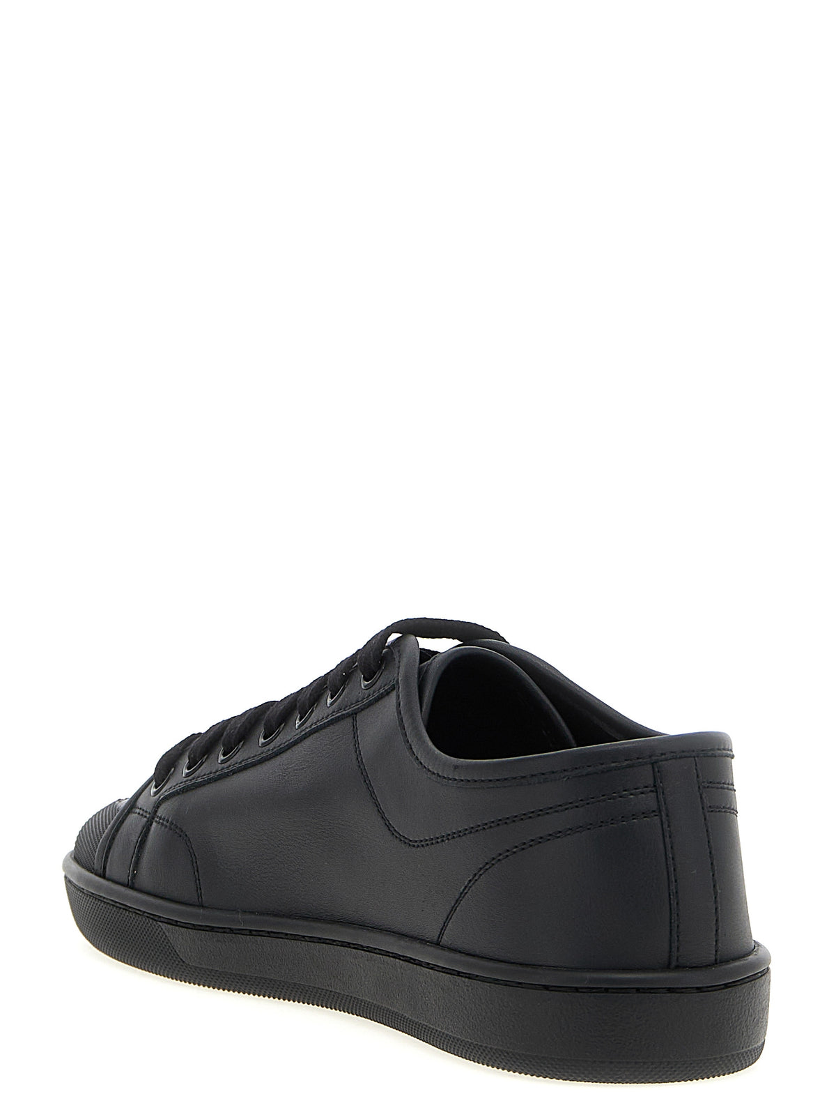 Black Calfskin Low Top Sneakers