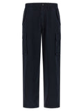 Blue Cotton Cargo Pants