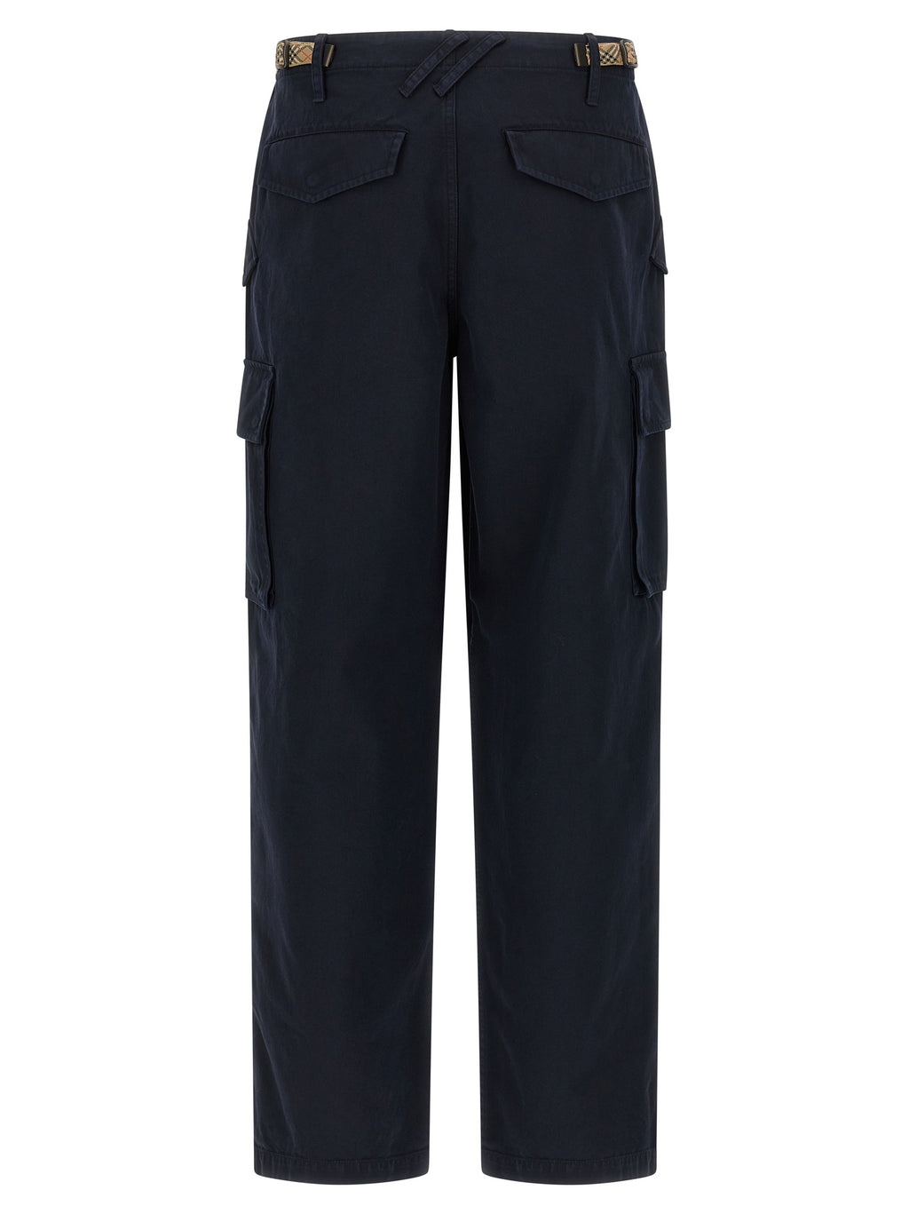 Blue Cotton Cargo Pants