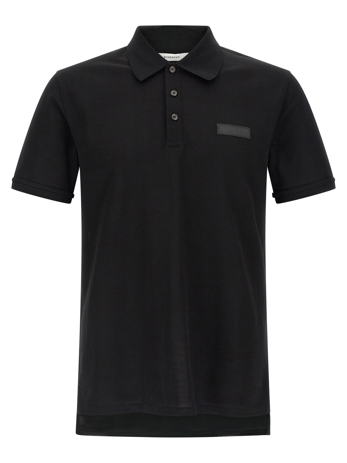 Black Cotton Polo Shirt