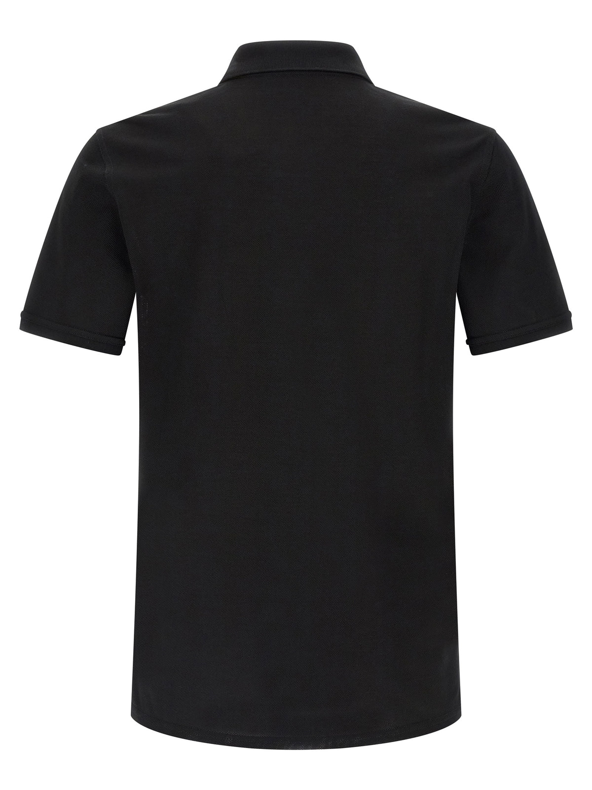Black Cotton Polo Shirt