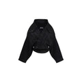 Black Cotton Denim Jacket
