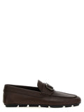 Brown Calfskin Slip-On Loafers