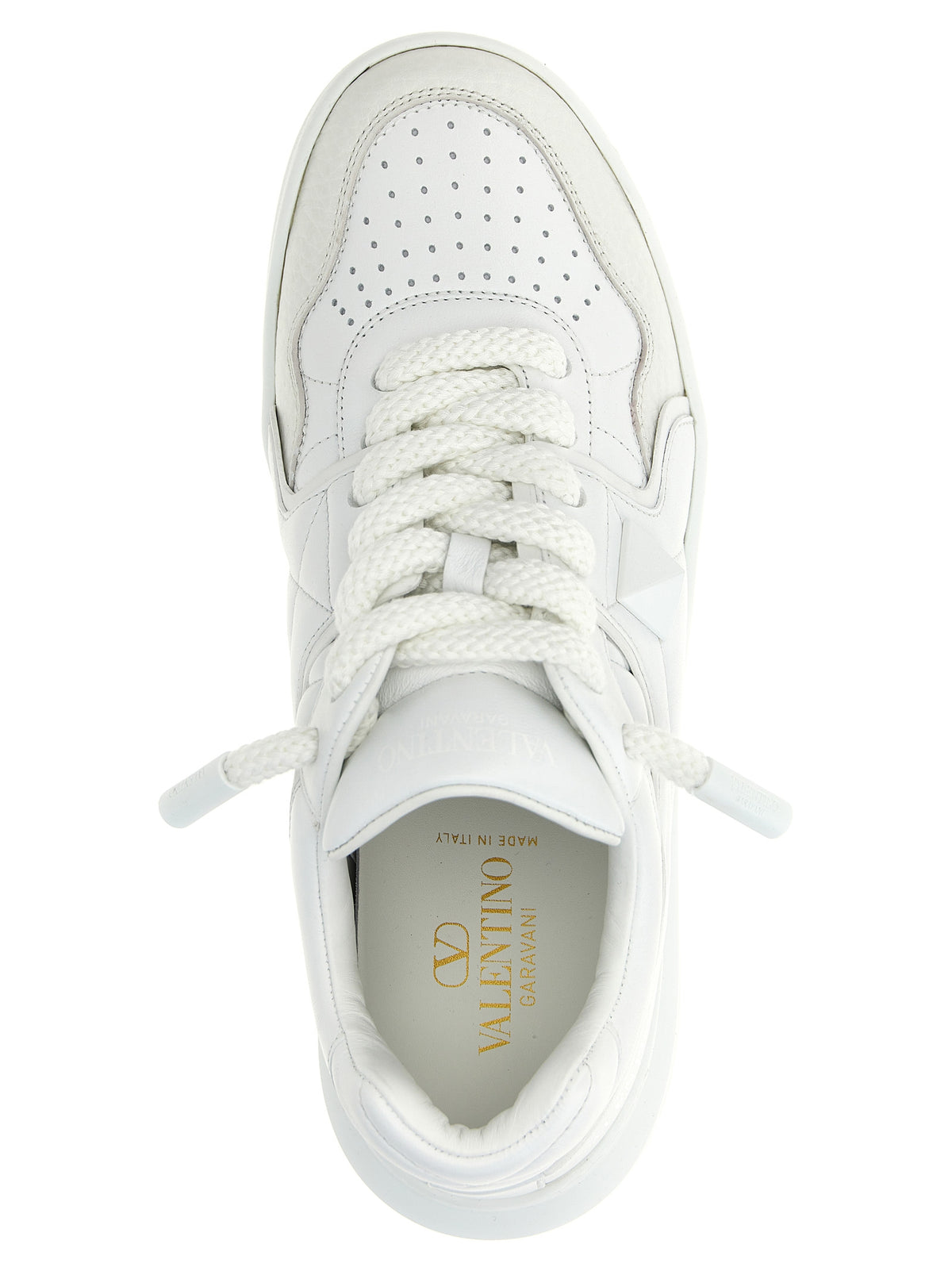 White Lamb Leather Low Top Sneakers