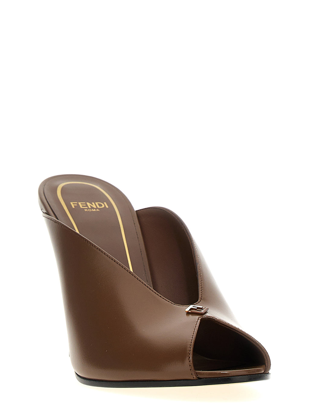Brown Lamb Leather High Heel Pumps
