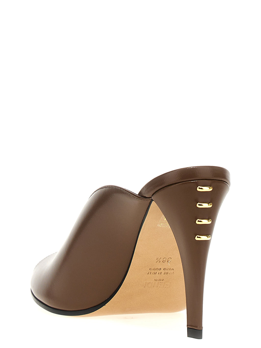 Brown Lamb Leather High Heel Pumps