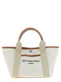 Beige Leather Tote Bag