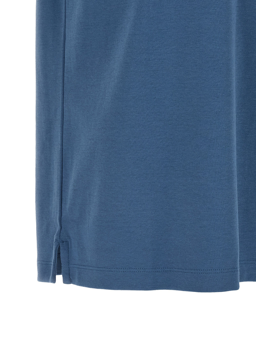 Blue Cotton Polo Shirt
