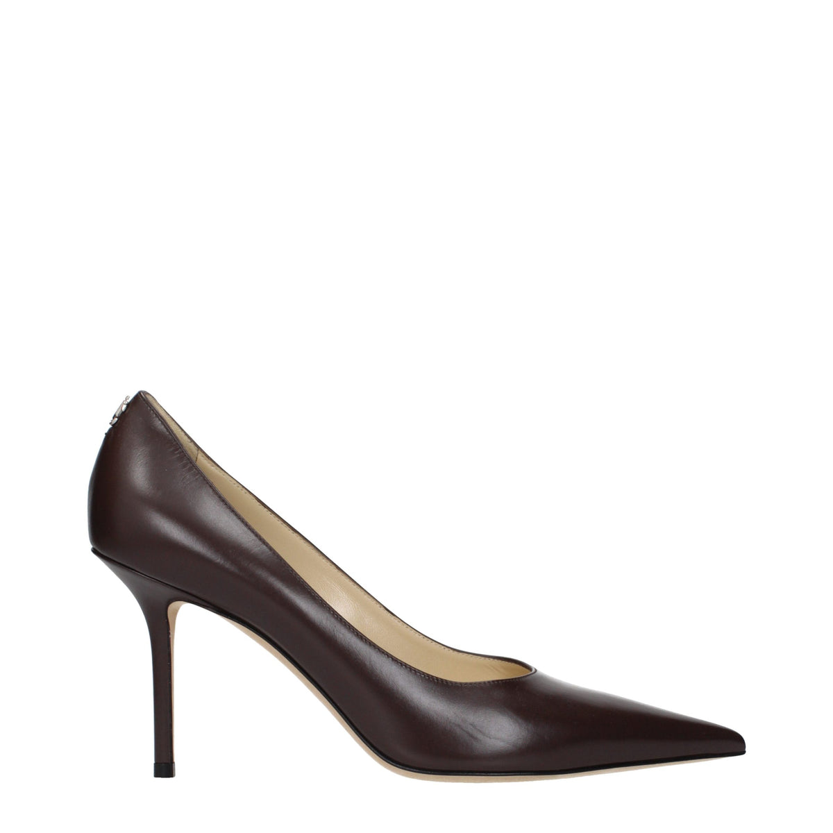 Brown Leather High Heel Pumps