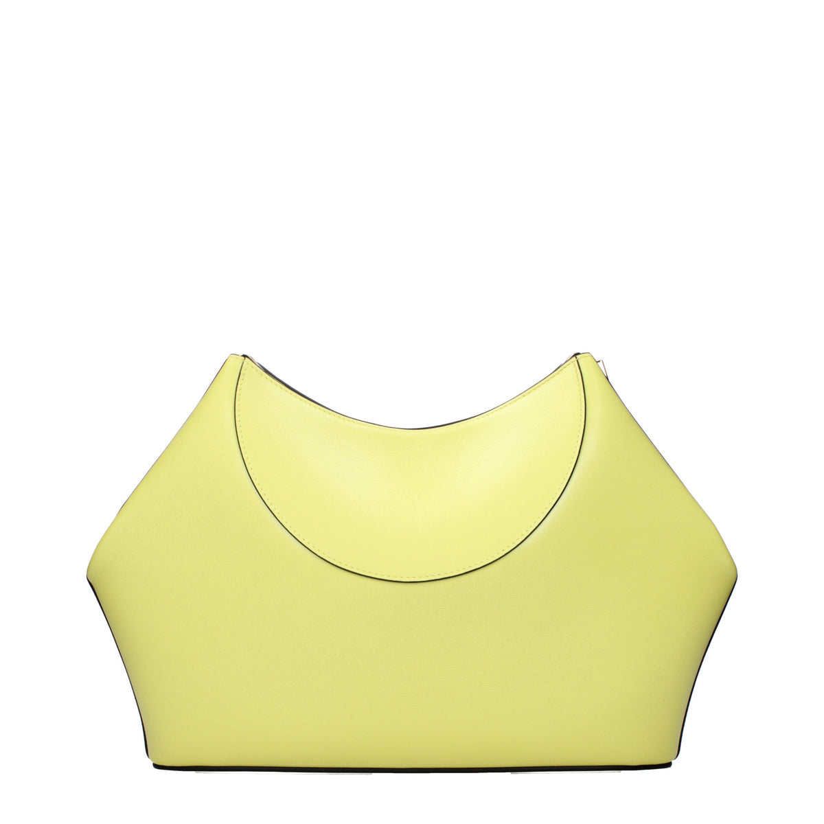 Yellow Leather Clutch Bag