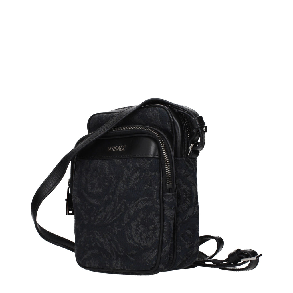 Black Fabric Crossbody Bag