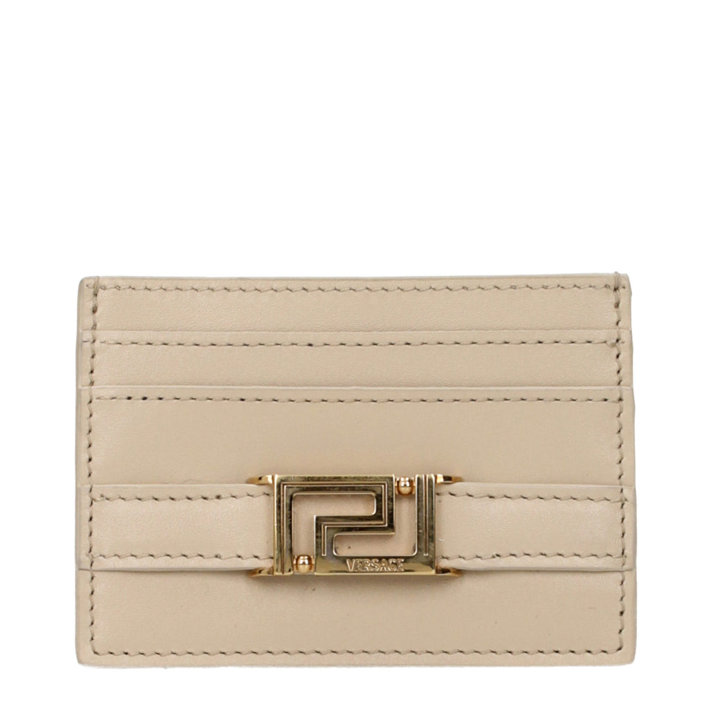 Beige Leather Cardholder