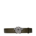 Green Leather Regular Belt