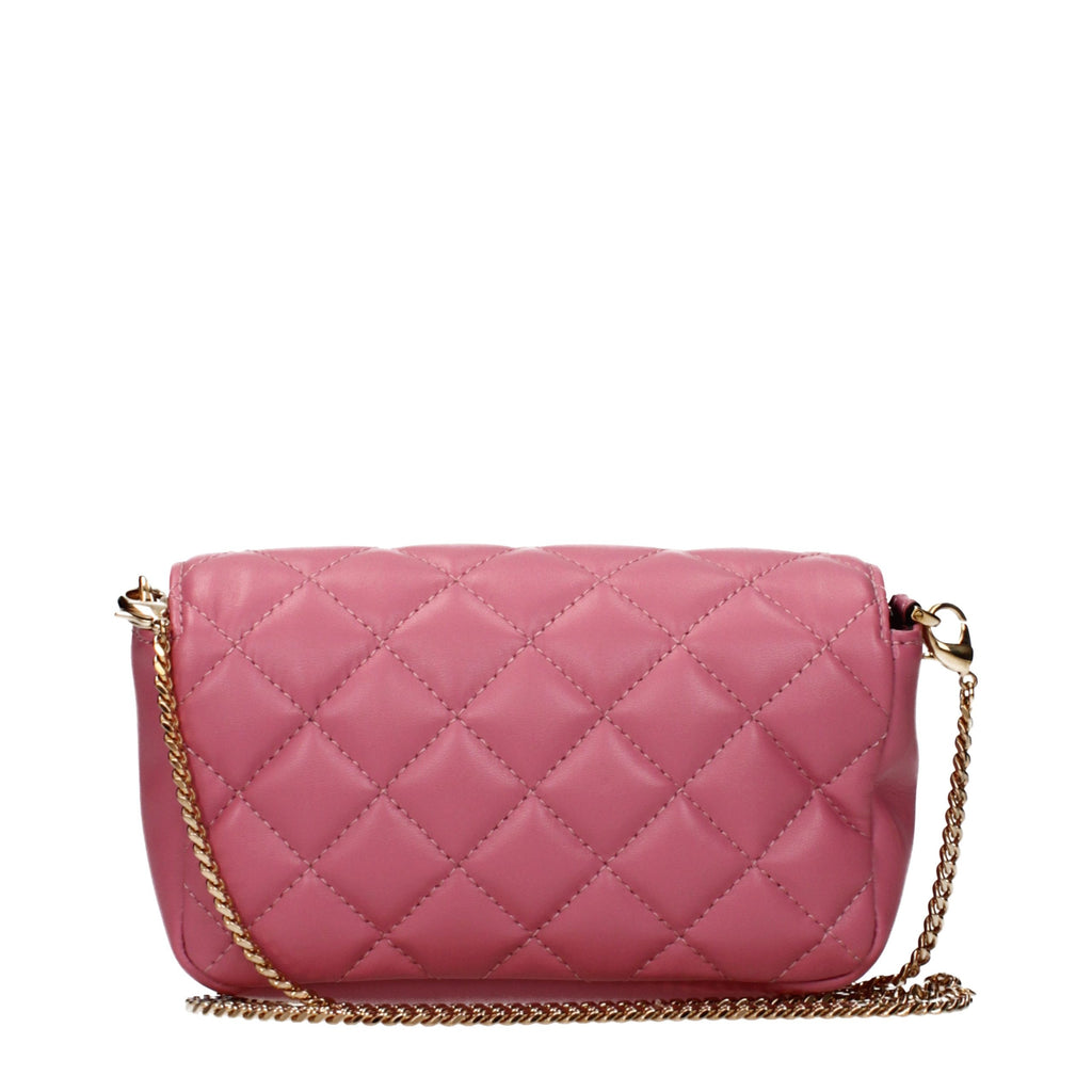 Pink Leather Crossbody Bag