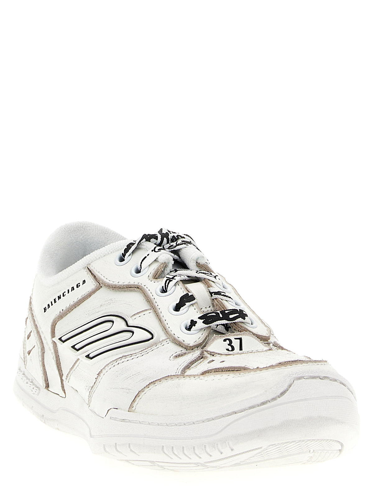White Calfskin Athletic Sneakers