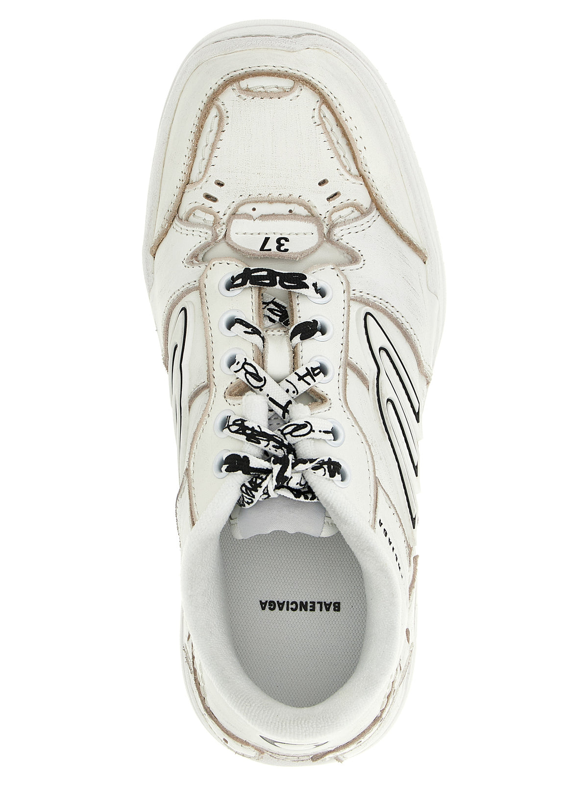 White Calfskin Athletic Sneakers