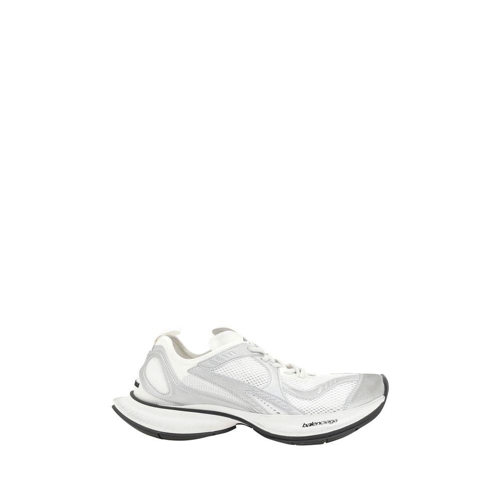 White Polyethylene Athletic Sneakers