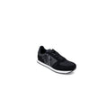 Black Polyester Athletic Sneakers