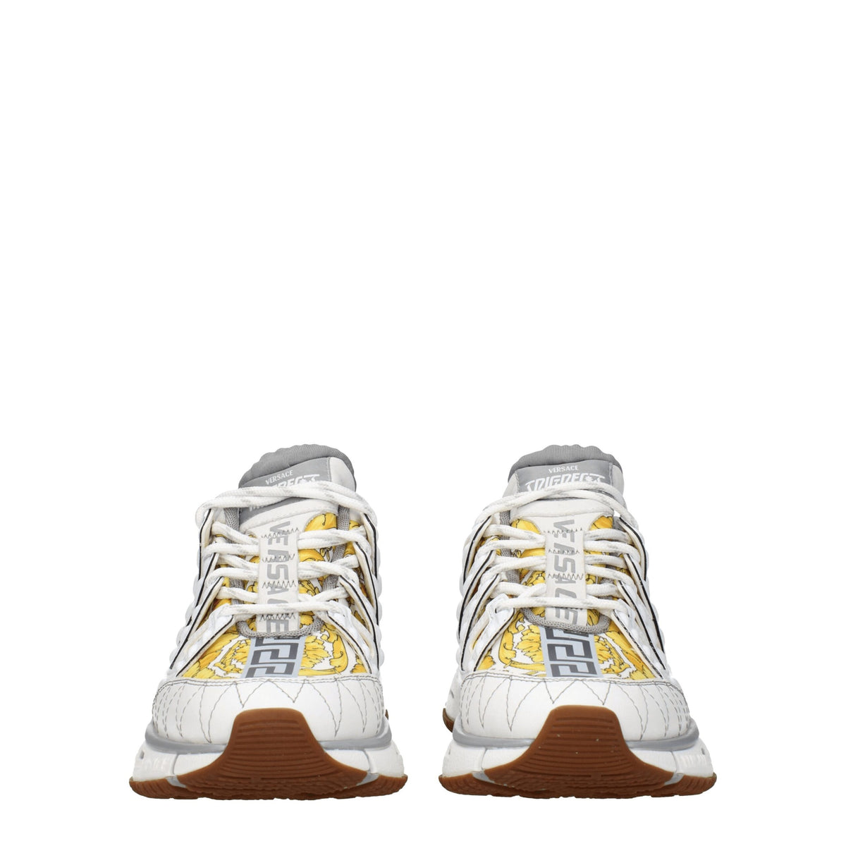 White Fabric Athletic Sneakers