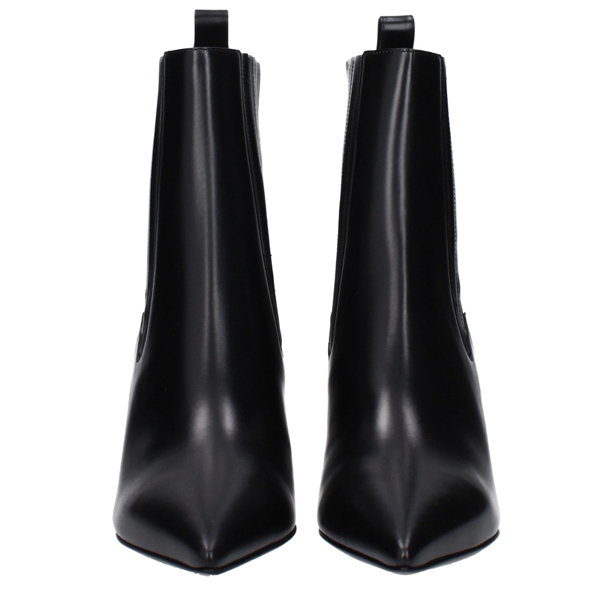 Black Leather Ankle Boots