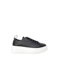Black Artificial Leather Low Top Sneakers
