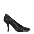 Black Leather High Heel Pumps