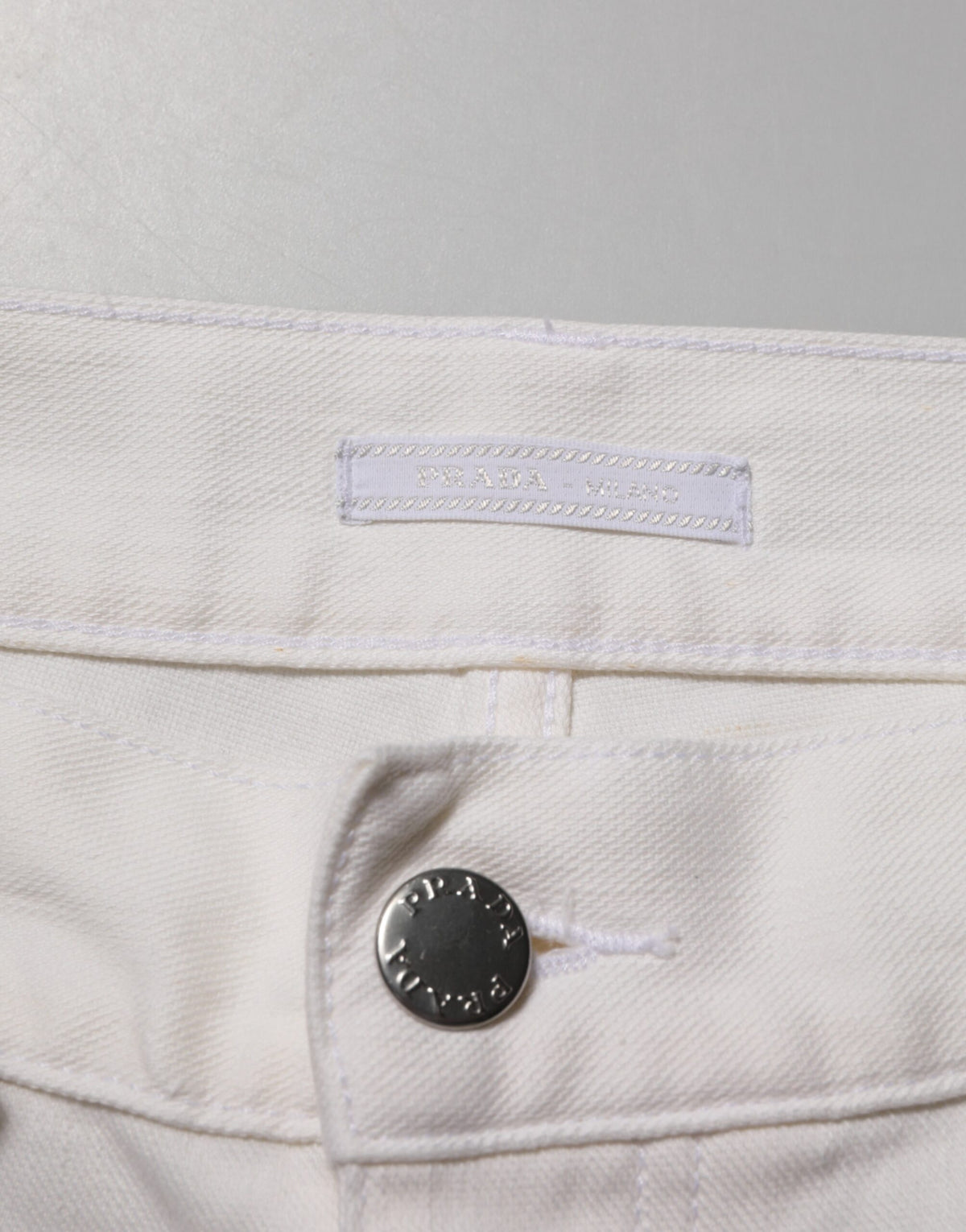 White Mid Waist Skinny Fit Denim Casual Trouser Jeans