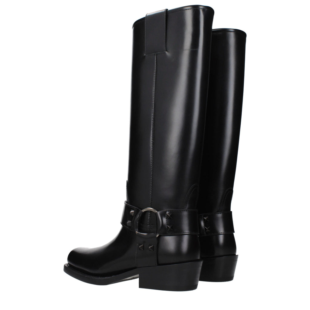 Black Leather Boots